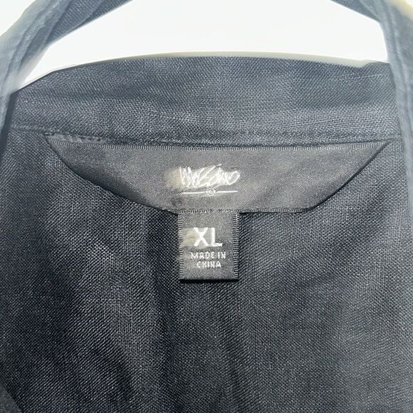 Mossimo Linen Black Crop Zipper Jacket(Size XL) - Picture 6 of 8